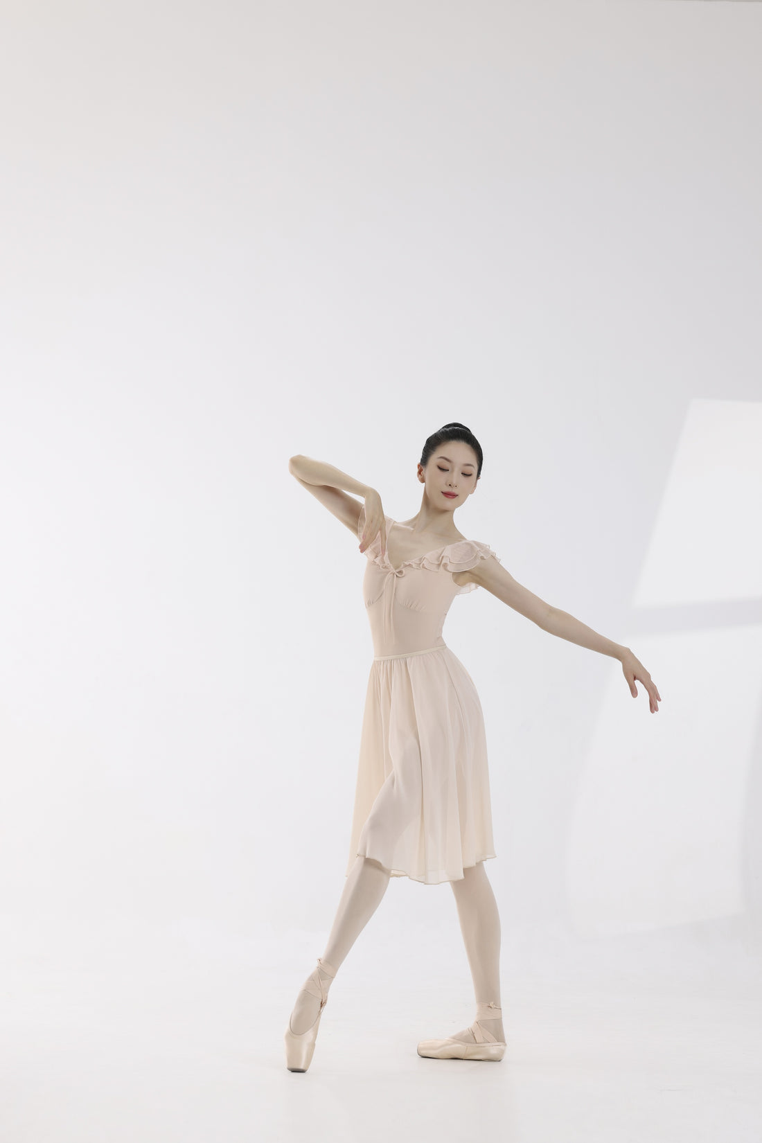 Peach Honey Double Ruffle Ballet Leotard product image 8