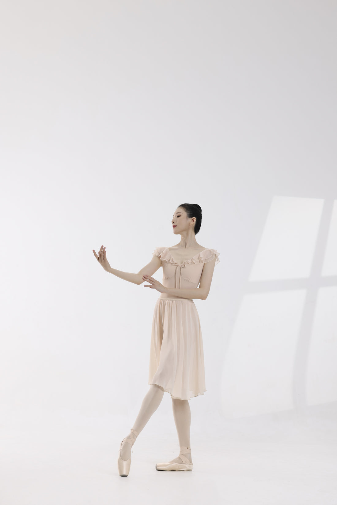Peach Honey Double Ruffle Ballet Leotard product image 10