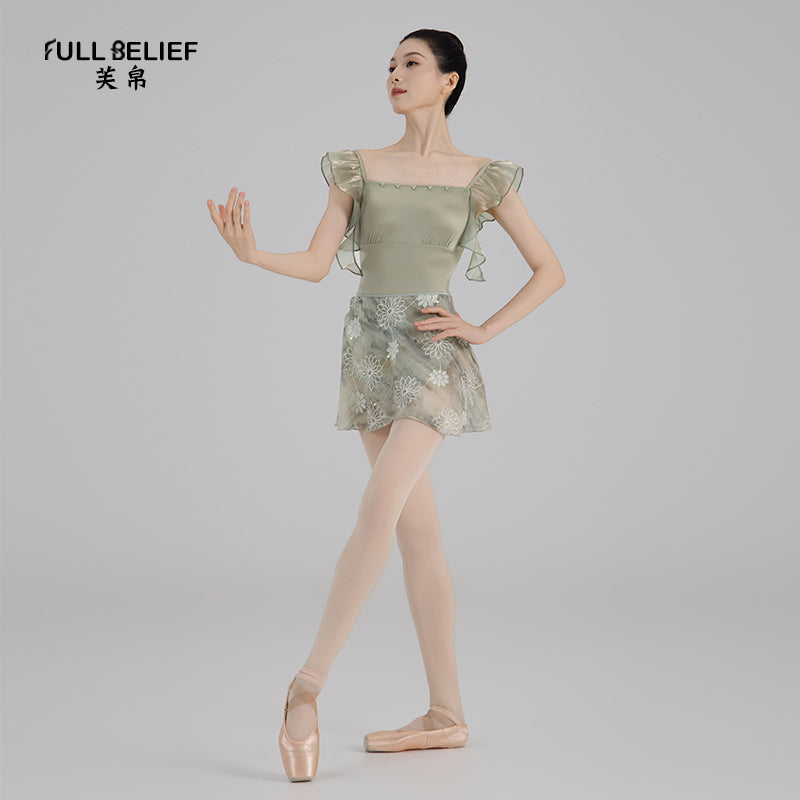 Cool Tea Ruffle Sleeve Ballet Leotard product image 2