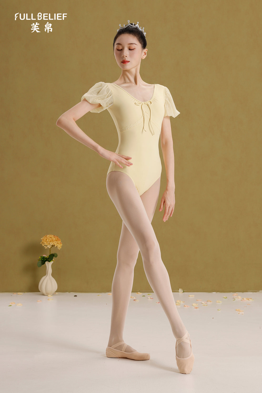Butter Cream Puff Sleeve Ballet Leotard product image 4