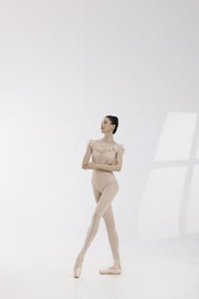 Peach Honey Double Ruffle Ballet Leotard