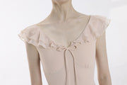 Peach Honey Double Ruffle Ballet Leotard