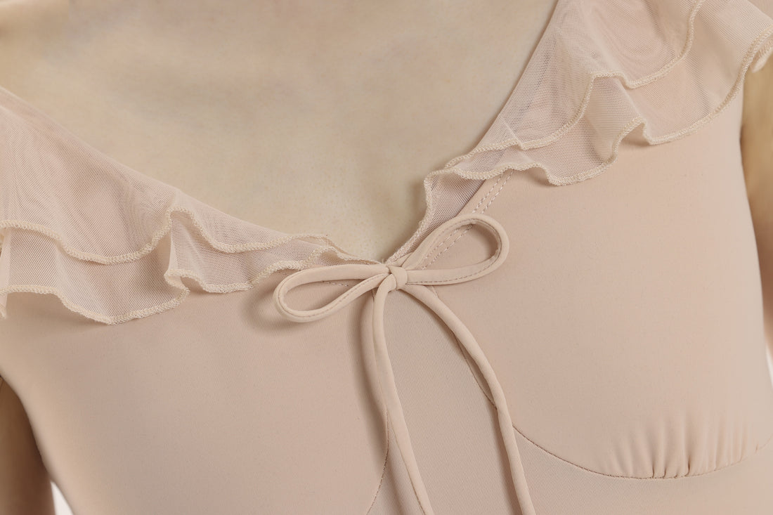 Peach Honey Double Ruffle Ballet Leotard product image 5