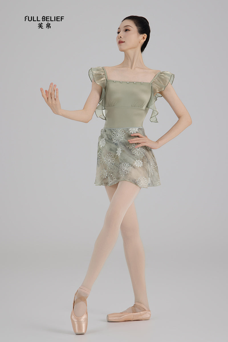 Cool Tea Ruffle Sleeve Ballet Leotard product image 3