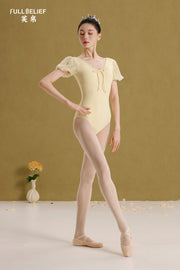 Butter Cream Puff Sleeve Ballet Leotard